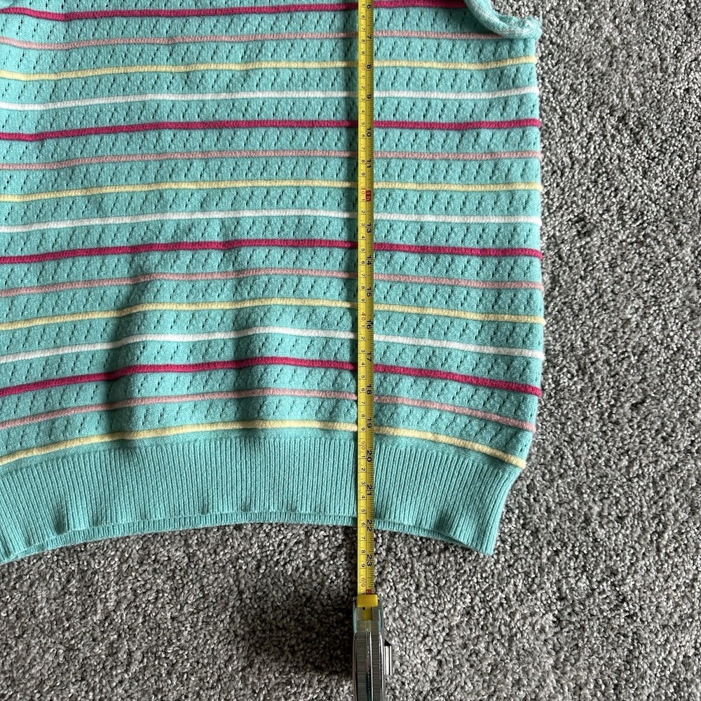 Mint and Stripe Flutter Sleeve Sweater Top Large - Picture 7 of 7